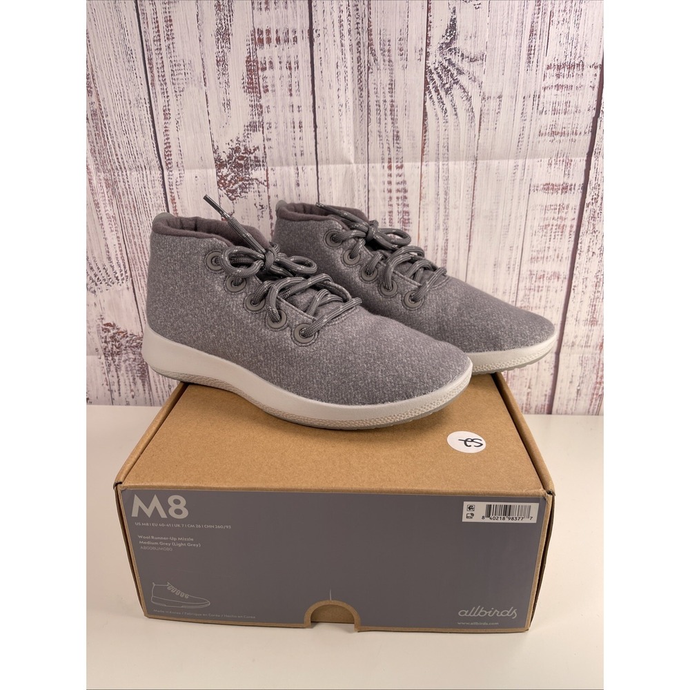 NEW Allbirds Men's 14 Wool Runner-Up Mizzle Shoes Medium Grey Sneakers NIB